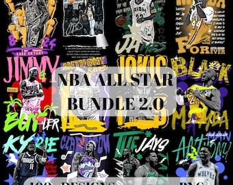 400+ NBA Bundle Vol 2, Tshirt, Jordan, Bryant, Png, Dtf, Vector, Digital Prints, Print-on-demand