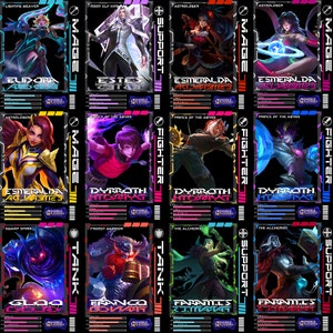 150+ Mobile Legend Bundle, Unique Designs,DTF, Good for T-shirt and Hoodie Design, Png, Clothing Designs, Vector, Ready to Print