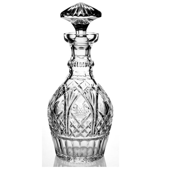 WATERFORD CRYSTAL MEAGHER Limited Edition Signature Edition Numbered Round Decanter & Stopper, Spirit Whiskey Wine Cut Glass 12.5"