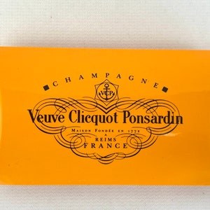 VEUVE CLICQUOT シャンパン 段ボール製 小型ギフトバッグ ポーチ イエロー ブラック ロゴ 限定版 本物
