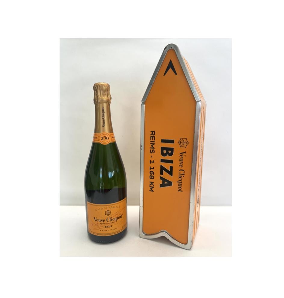 VEUVE CLICQUOT Champagne IBIZA City Street Sign, Metal, Carrier