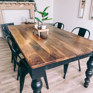 Modern Turned Leg Dining Table