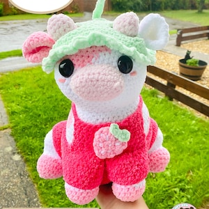 Milky the Strawberry Cow Crochet Pattern