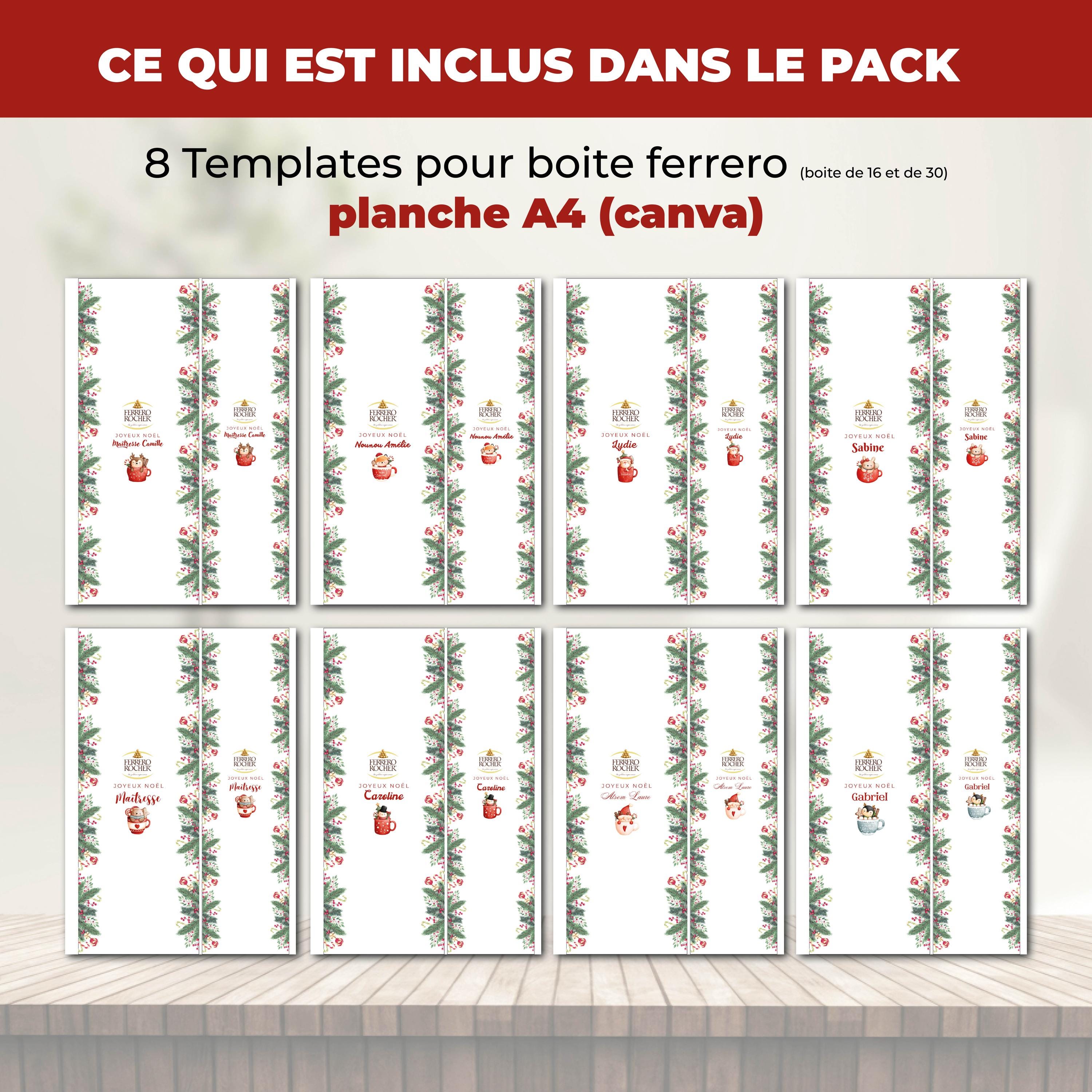 Ferrero Rocher Christmas Packaging – 8 Free Printable Canva Designs ...