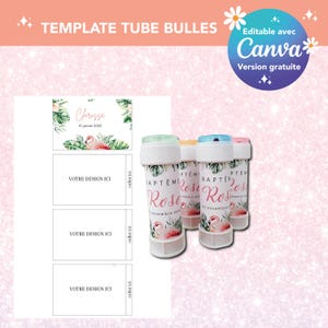 Modello per l'imballaggio del tubo del sapone - Modello del tubo a bolle - Tubo del sapone personalizzato - Modello canva del tubo a bolle