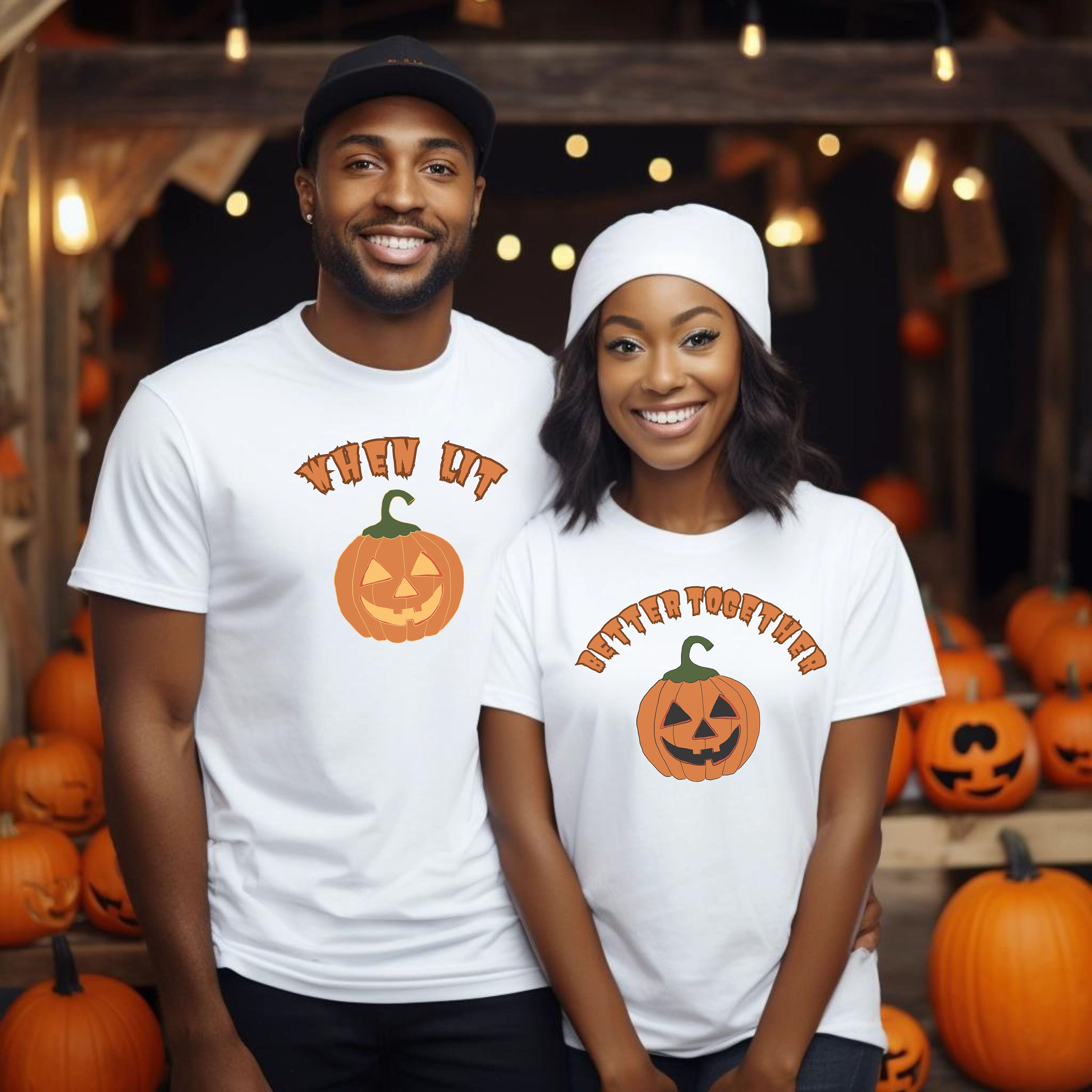 Discover Better Together when Lit T-shirt & Sweatshirt, Halloween Couples Shirt, Couple Matching Shirts, Couple Halloween Shirts, Couples Shirt