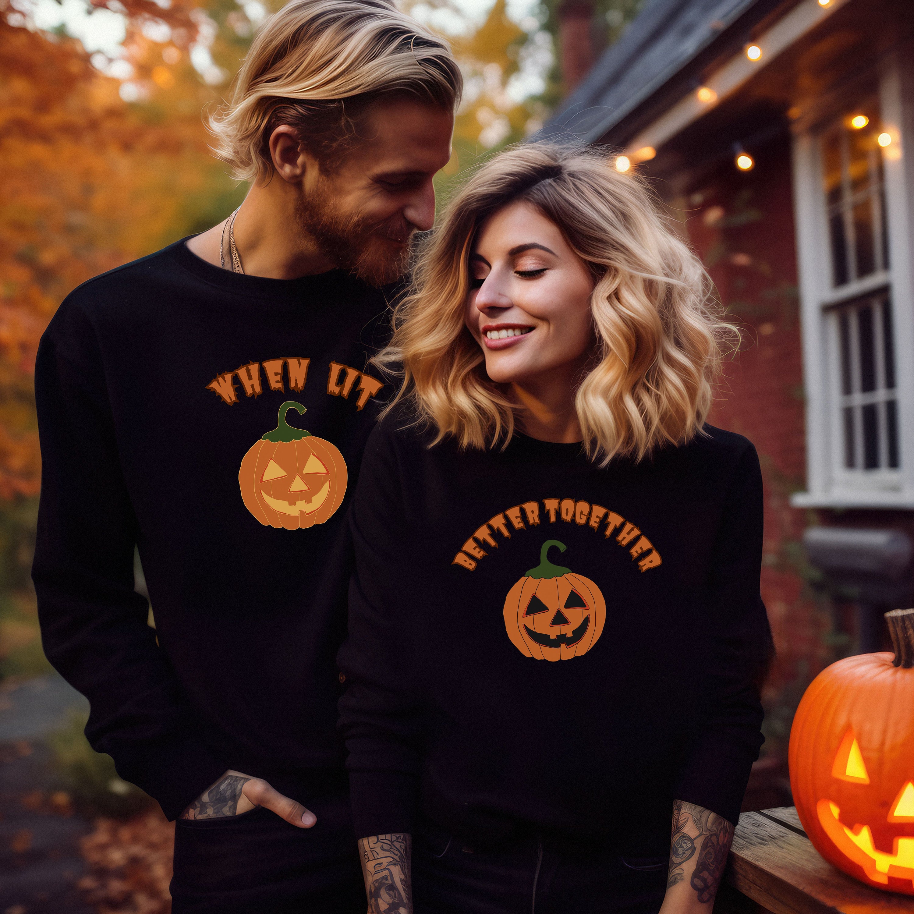 Discover Better Together when Lit T-shirt & Sweatshirt, Halloween Couples Shirt, Couple Matching Shirts, Couple Halloween Shirts, Couples Shirt