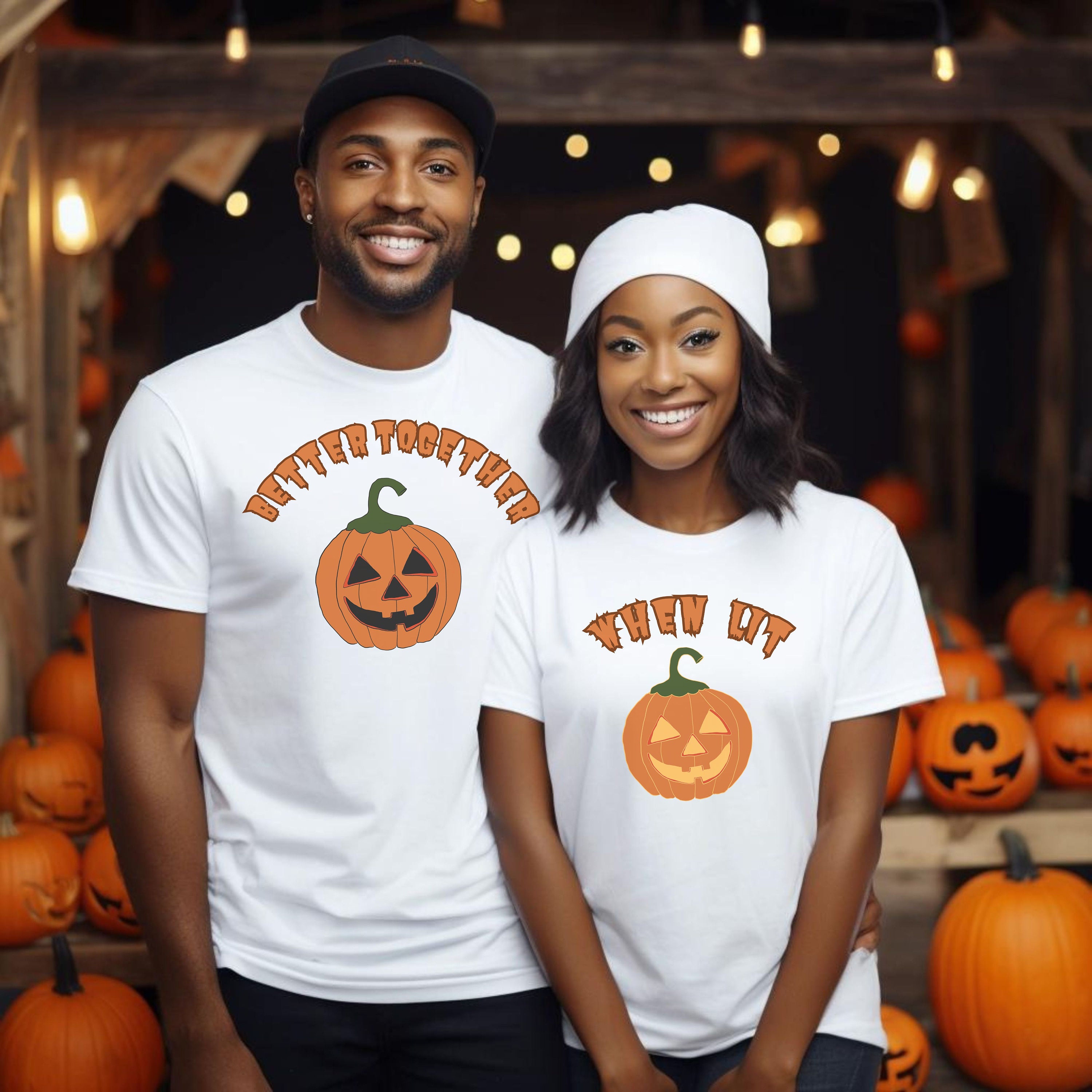 Discover Better Together when Lit T-shirt & Sweatshirt, Halloween Couples Shirt, Couple Matching Shirts, Couple Halloween Shirts, Couples Shirt