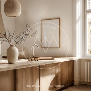 Frame Mockup, Modern Scandinavian style, 2:3 ratio, Kitchen frame mockup, PSD smart object, Instant download