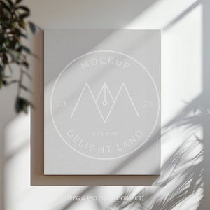 Canvas Mockup, 4:5 ratio, Vertical Painting Mockup, Natural Light and Shadow, PSD smart object, Digital download