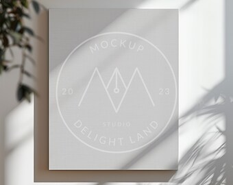 Canvas Mockup, 4:5 ratio, Vertical Painting Mockup, Natural Light and Shadow, PSD smart object, Digital download
