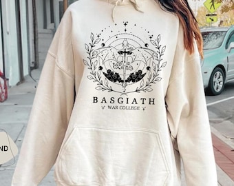 Basgiath War College Hoodie, Fantasy Dragon Sweatshirt, Fantasy Reader Gift, Book Lover,Dragon Lover Gift,Dragon Book Sweater,Bookish Hoodie