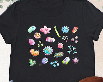 Microorganism Shirt, Science Teacher Shirt, Woman In Science, Microbiologist Shirt, Scientist Gift, Gift For Biologist, Cute Biology Shirt