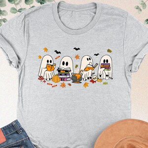 Ghosts Reading Books Shirt, Bookish Ghost Shirt, Bookish Halloween Shirt, Book Lover Ghosts Tee, Book Reader Ghost Tee, Fall Bookish Ghost