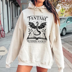 Fantasy Reader Hoodie, Proud Member Of The Fantasy Sweatshirt, Dragon Rider Sweat, Book Lover Gift,Fourth Wings,Bookish Sweater,Fantasy Book