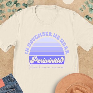 Stomach Cancer Awareness Shirt, In November We Wear Periwinkle Shirt, Stomach Cancer Shirt, Stomach Cancer Warrior Gift, Awareness Month Tee