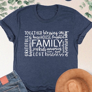 Family Word Cloud Shirt, Family Shirt, Family Inspirational Shirt, Gift For Family, Family Matching Shirt, Family Gathering Sweatshirt