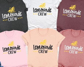 Lemonade Crew Shirts, Lemonade Shirt, Summer Shirt, Summer Vacation Shirt, Beach Matching Shirts, Gifts For Friends, Summer Girls Shirt
