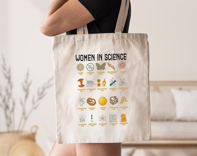 Woman In Science Tote Bag, Science Tote Bag, Science Gifts, Women Scientist, Gift For Women, Women In Stem, Gift for Scientist, Women Bag