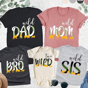 Two Wild Birthday Shirt, Family Safari Matching Shirts,Wild Birthday Shirts,Wild Safari Shirts,Matching Family Birthday Shirts,Wild Birthday