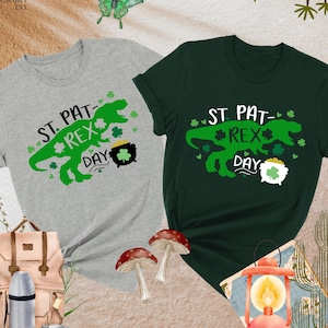 St. Patrick&#39;s Day T-Rex Shirt, Kids St Patricks Day, Dinosaur Shirt, St Patricks Day Gift, Boys St Patricks Day, T Rex Shirt, T Rex T Shirt