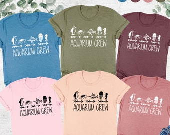 Aquarium Crew Shirts, Aquarium Shirt, Aquarium Field Trip Shirts, Aquarium Trip Shirts, Saltwater Fishing, Sea Life Shirt, Fish Lover Gift