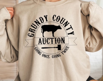 Grundy County Auction Sweatshirt, Country Music Sweatshirt, Western Concert Hoodie, Country Music Song, Cute Western Sweater, Cowgirl Gifts