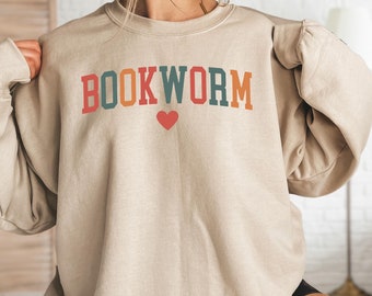 Bookworm Sweatshirt, Reading Teacher Sweater, Book Lover Gift, ESL Teacher, Bookish Hoodie, Book Reader Sweatshirt, Book Club Gifts,Bookworm