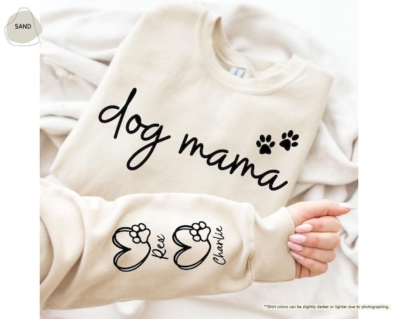 Custom Dog Mama Sweatshirt, Personalized Dog Mom Gift, Dog Mama Hoodie With Dog Names, Dog Lover Sweater, Dog Owner Outfit, Dog Mom Birthday