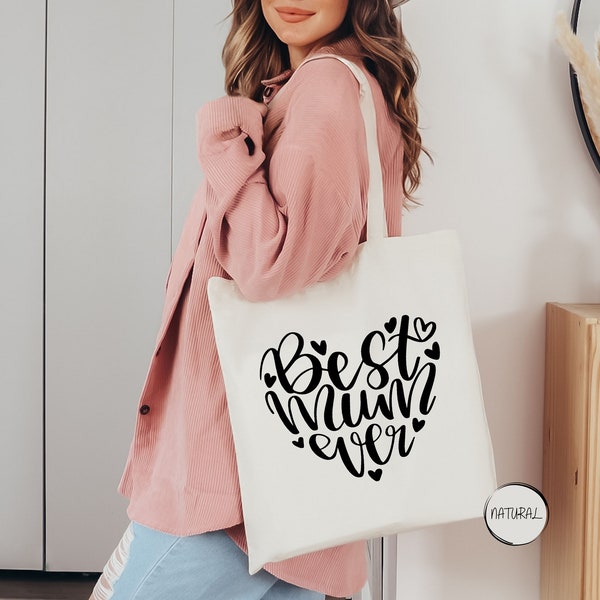 Best Mum Ever Tote Bag, Mom Tote Bag, Best Mom Bag, Mothers Day Gift, Gift For Mom, Mothers Day Tote Bag, Mom Heart Tote Bag, Shoulder Bag