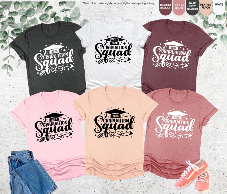 Custom 2026 Graduation Squad Shirt, Personalized Grad Gifts, Graduation Squad Shirt, Custom Senior Shirt, Senior Gifts, Family Graduation imagem 5