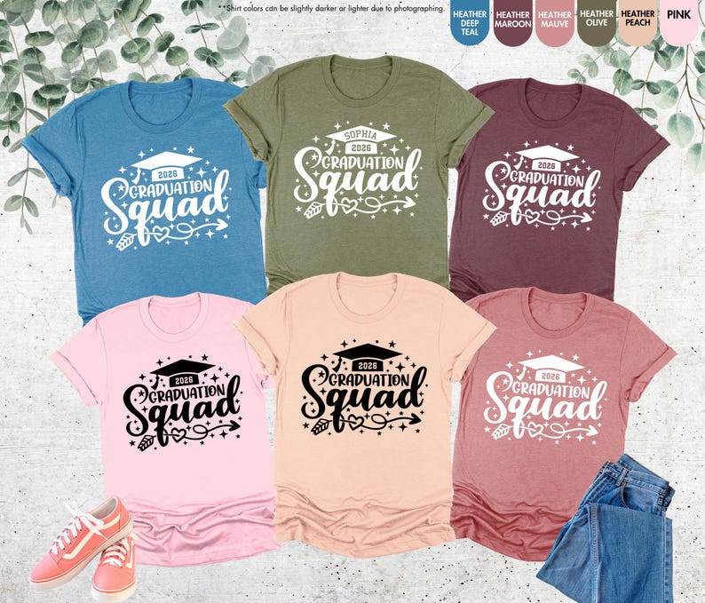 Custom 2026 Graduation Squad Shirt, Personalized Grad Gifts, Graduation Squad Shirt, Custom Senior Shirt, Senior Gifts, Family Graduation imagem 6