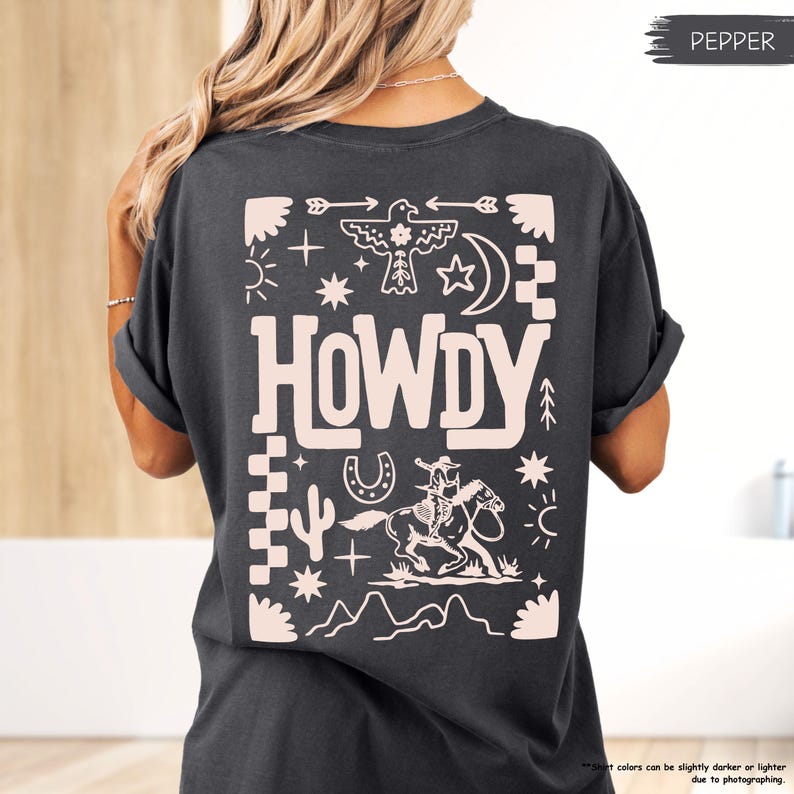 Comfort Colors® Howdy Shirt, Western Country Shirt, Cowboy Cowgirl Shirt, Trendy Western Shirt, Southern Shirt, Country Concert, Texas Shirt image 7