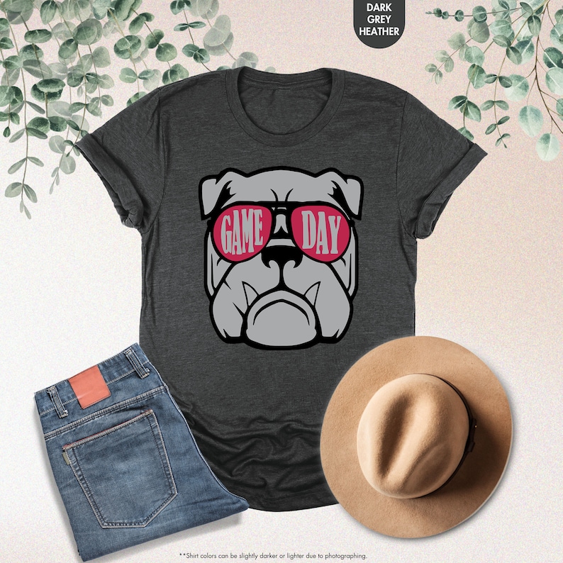 a t - shirt with a bulldog wearing sunglasses