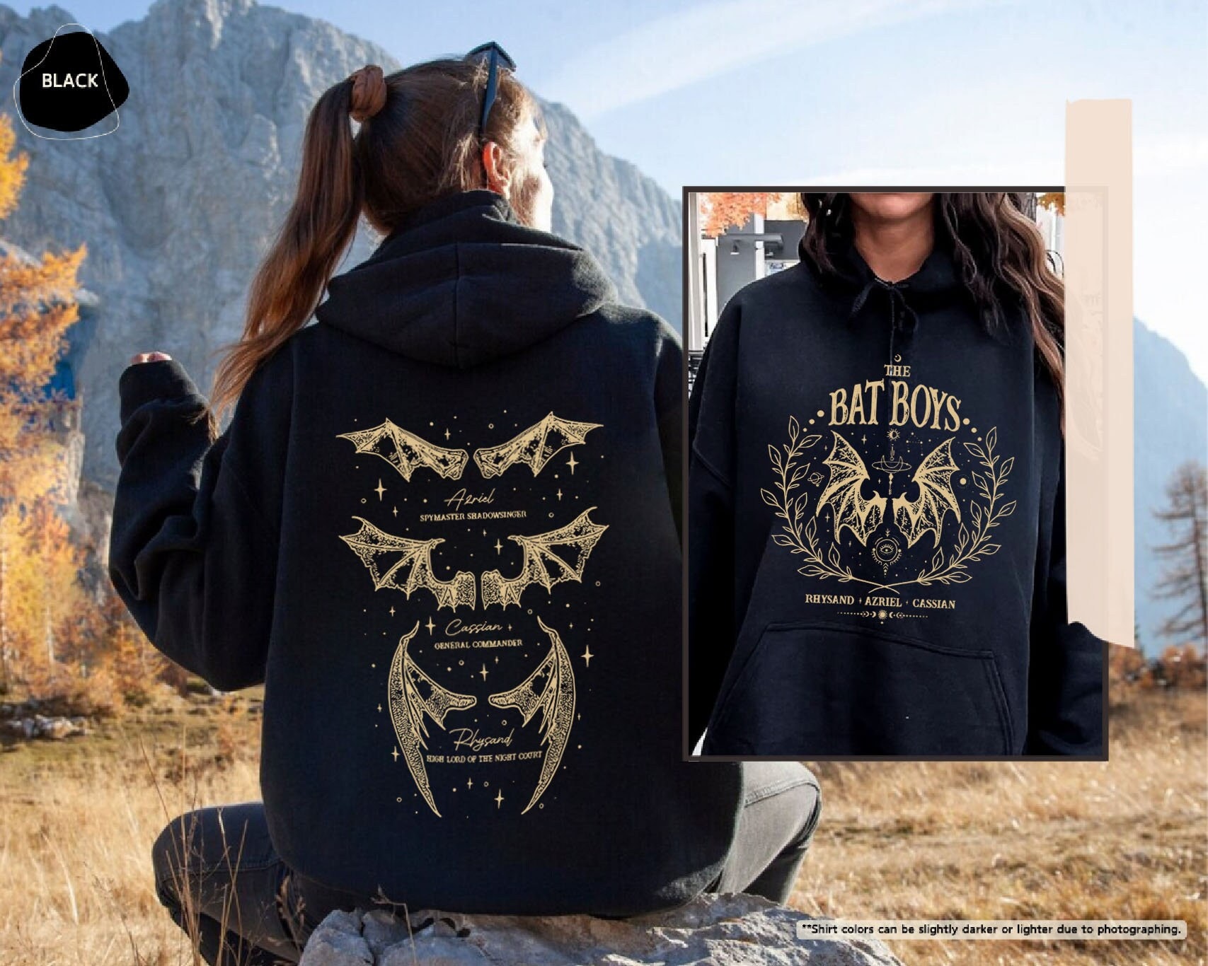 Bat Boys Sweatshirt, The Night Court Sweater, A Court OF Thorns And Roses Rhysand Cassian Azriel,Bookish Hoodie,Book Lover Gift,Bookish Gift
