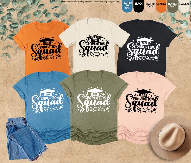 Custom 2026 Graduation Squad Shirt, Personalized Grad Gifts, Graduation Squad Shirt, Custom Senior Shirt, Senior Gifts, Family Graduation imagem 8