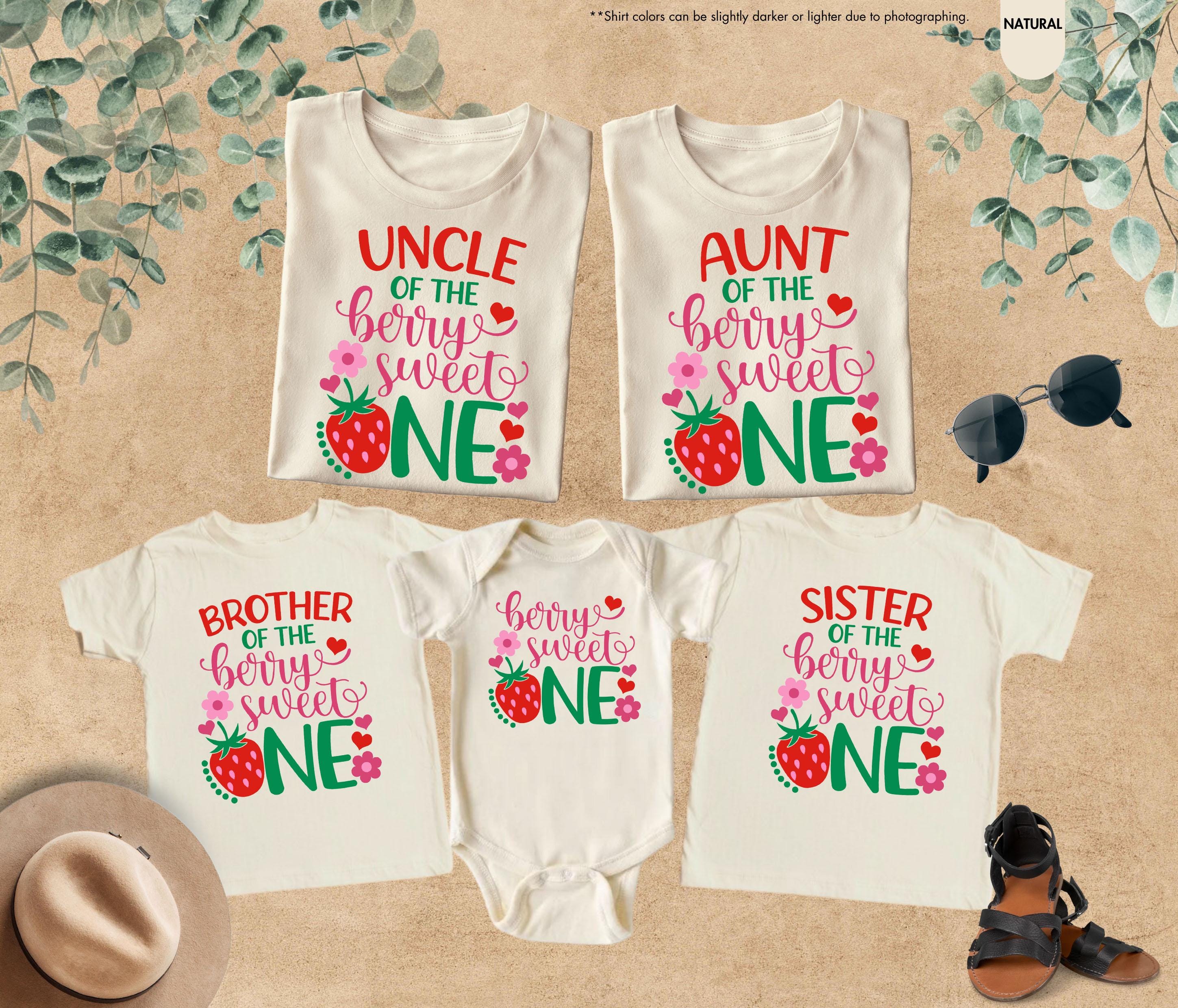 Custom Berry First Birthday Shirt, Family 1st Birthday Shirt, Sweet One Strawberry Shirt, 1st Bday Family Tee, Cute Family Matching Birthday
