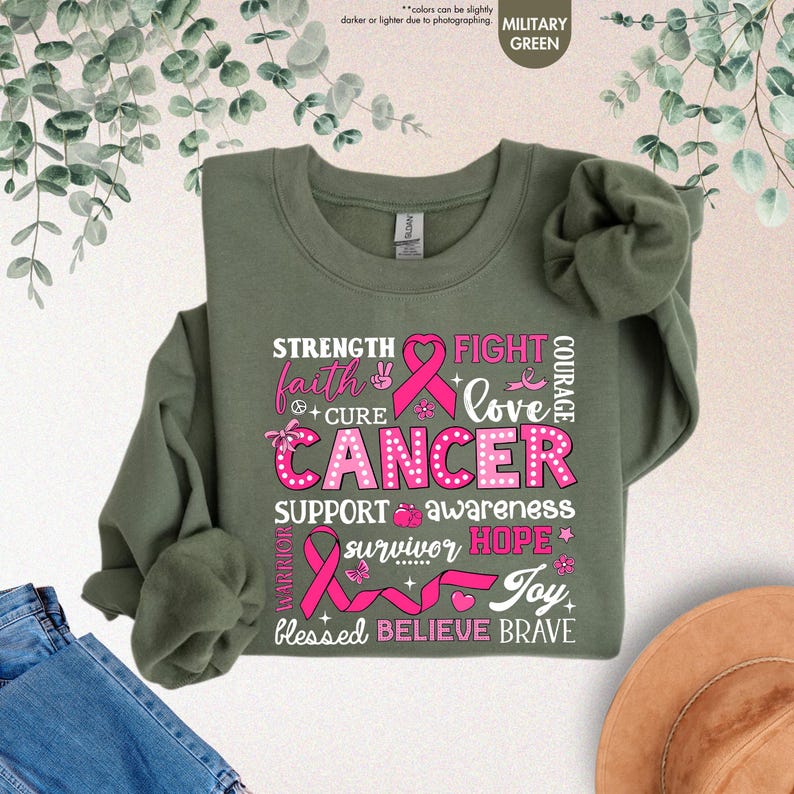 a t - shirt with a breast cancer message on it