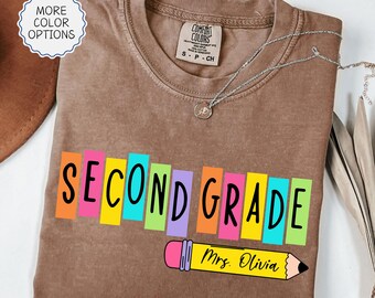 Comfort Colors® Custom Teacher Name Shirt, Back To School Teacher Team Gifts, Personalized School Shirt, School Teacher Shirt, Dream Team