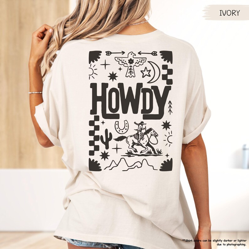 Comfort Colors® Howdy Shirt, Western Country Shirt, Cowboy Cowgirl Shirt, Trendy Western Shirt, Southern Shirt, Country Concert, Texas Shirt image 5