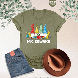 a t - shirt that says mr edward with gnomes on it