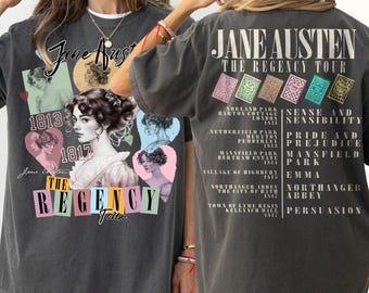 Camiseta de Jane Austen, regalo, Orgullo y prejuicio, Y2K, gira, ropa intelectual, Dark Academia, camiseta de lectura, Downtown Girl, Taylor Tees