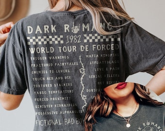 Dark Romance World Tour de Forced vintage style t-shirt dark academia cat & mouse bookstagram merch for booktok gifts stfuattdlagg tee shirt