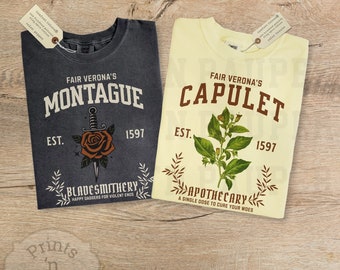 Shakespeare T-shirts | Montague and Capulet matching festival tees