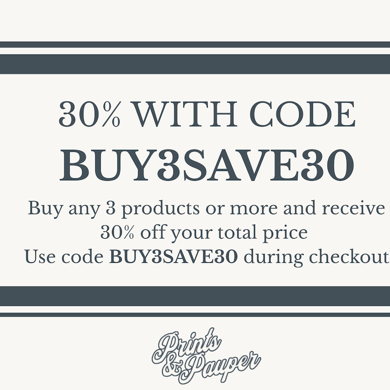 Puede incluir: Imagen con texto que dice "30% CON EL C&Oacute;DIGO BUY3SAVE30". El texto debajo indica "Compra 3 o m&aacute;s productos y recibe un 30% de descuento en el precio total. Usa el c&oacute;digo BUY3SAVE30 al finalizar la compra."