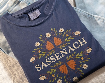 Outlander Shirt | Sassenach Fall Floral Comfort Colors Tshirt