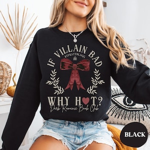 Dark romance sweatshirt coquette crewneck Bookish sweater dark academia gift for spicy romance reader social club long sleeve gift for her