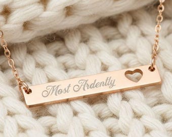 Pride and Prejudice Jewelry | Most Ardently Necklace, Jane Austen Gifts