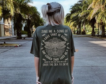Outlander t-shirt Sing Me a Song Dragonfly Celtic Design Outlander gifts women's cotton tshirt Gift for Outlander Fans Birthday Gift for Her