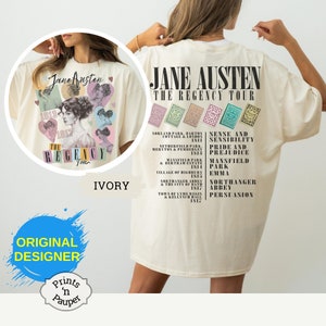 Jane Austen Gift Pride and Prejudice Y2K Shirt Swift Era Tour T-shirt Bookish Dark Academia Clothing Reading Shirt Downtown Girl Taylor Tees Ivory
